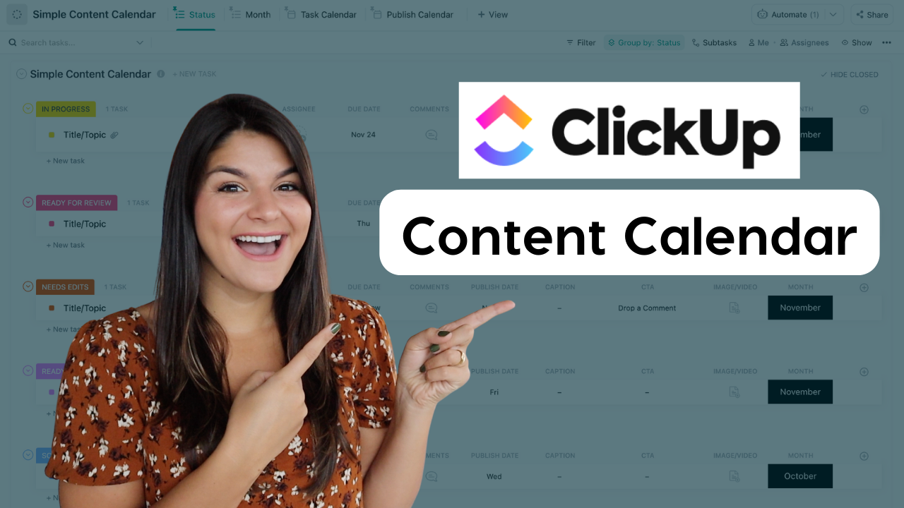 How to Build a Content Calendar Inside ClickUp DaSilva Life